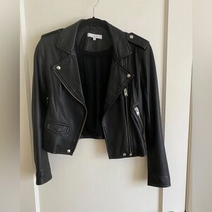 IRO Asheville leather jacket black size 38